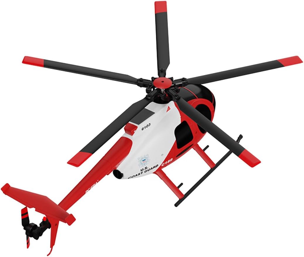 Newcomer Helicóptero RC MD500 C189, modelo de avión 128 2.4G 4CH modelo de helicóptero de un solo rotor, juguetes de helicóptero remoto para niños y