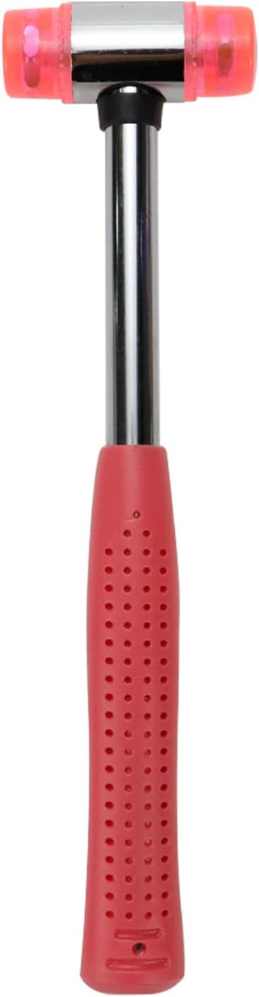 Mazo de martillo suave de doble cara, mazo de goma, martillo de plástico y goma de doble cabeza para joyas, manualidades de cuero, madera,