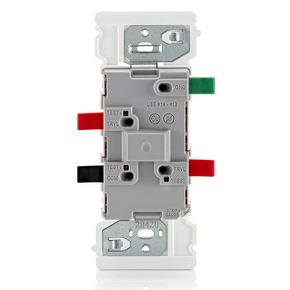Leviton E5603-SW Decora Edge Interruptor basculante de 3 vías de 15 amperios, color blanco