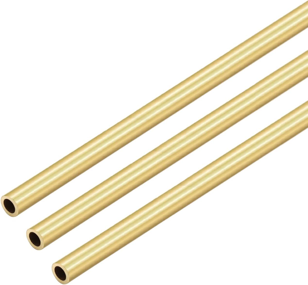 Tubo redondo de latón, 0.157 in de diámetro exterior de 0.020 in de grosor de pared de 11.811 in de longitud, tubo recto de metal sin costuras para
