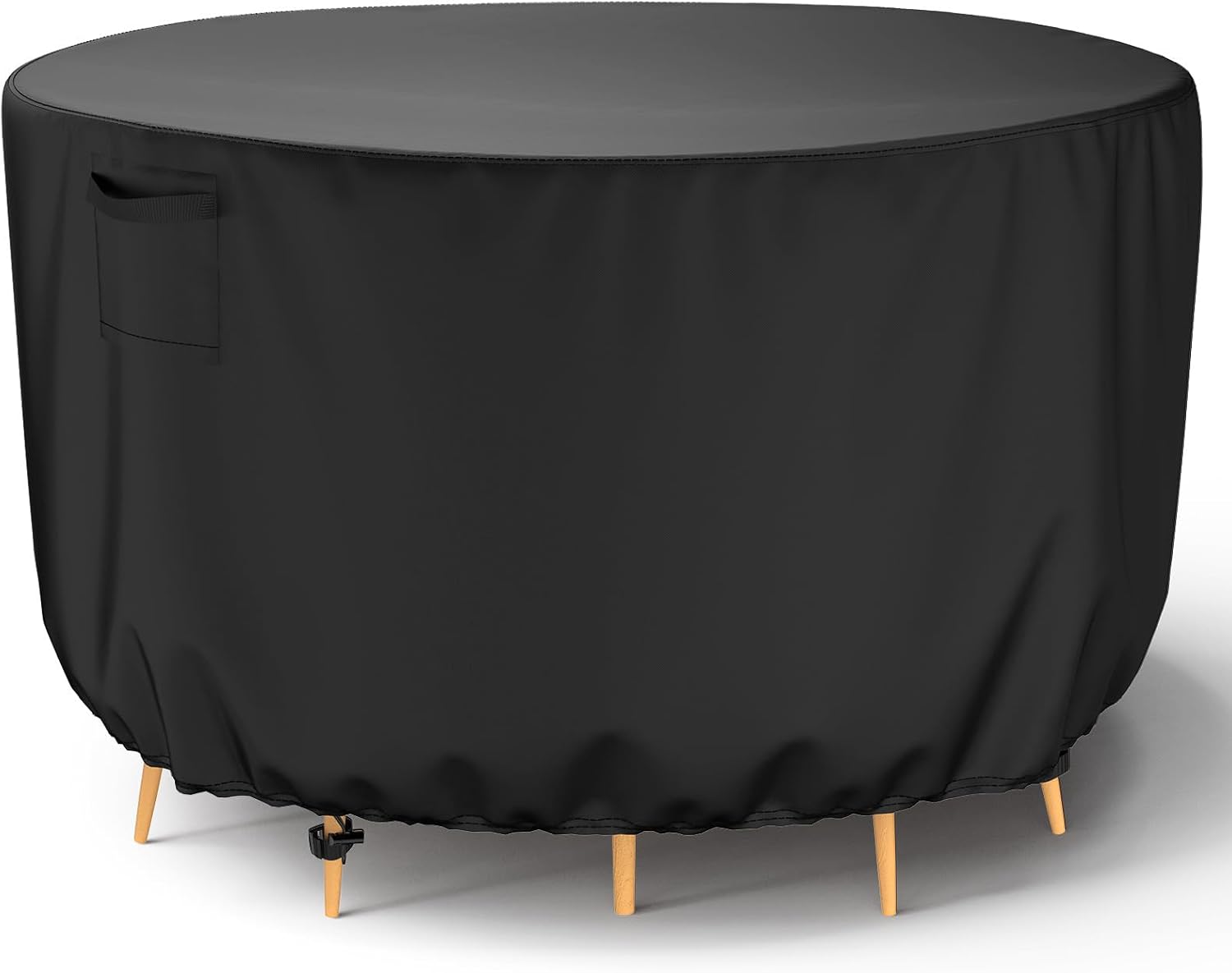 Funda redonda para mesa de exterior, 600D impermeable, resistente al desgarro, funda para muebles de patio y sillas, funda para muebles de exterior,