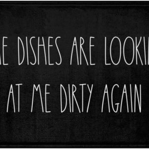 Tapete para puerta delantera dentro de The Dishes are Looking at Me Dirty Again, inspirado en Rae Dunn, tapete antideslizante para el suelo de la Tapete para puerta delantera dentro de The Dishes are Looking at Me Dirty Again, inspirado en Rae Dunn, tapete antideslizante para el suelo de la