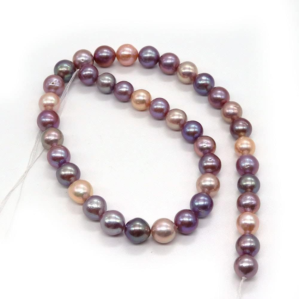 Tucus Perlas naturales de agua dulce Edison Cuentas para hacer joyas DIY Collar Pendientes Collar Pendientes Perlas Redondas Accesorios 9 0.394 in