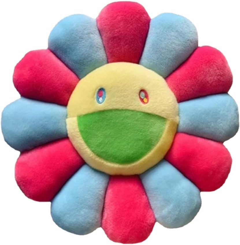 Juguete de peluche colorido, muñeca de peluche de girasol, almohada de juguete con cara sonriente, almohada para el hogar, dormitorio, automóvil,