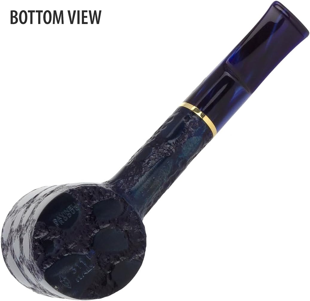 Alligator Savinelli – Pipa de tabaco hecha a mano azul hecha a mano de Italia, pipa de brezo de tabaco para filtros de tubería de 0.236 pulgadas,