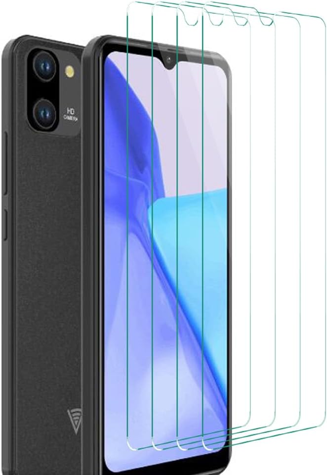 Paquete de 4 protectores de pantalla para celular Vortex HD65 (6.5 pulgadas), protectores de pantalla Vortex HD65, película de vidrio templado,