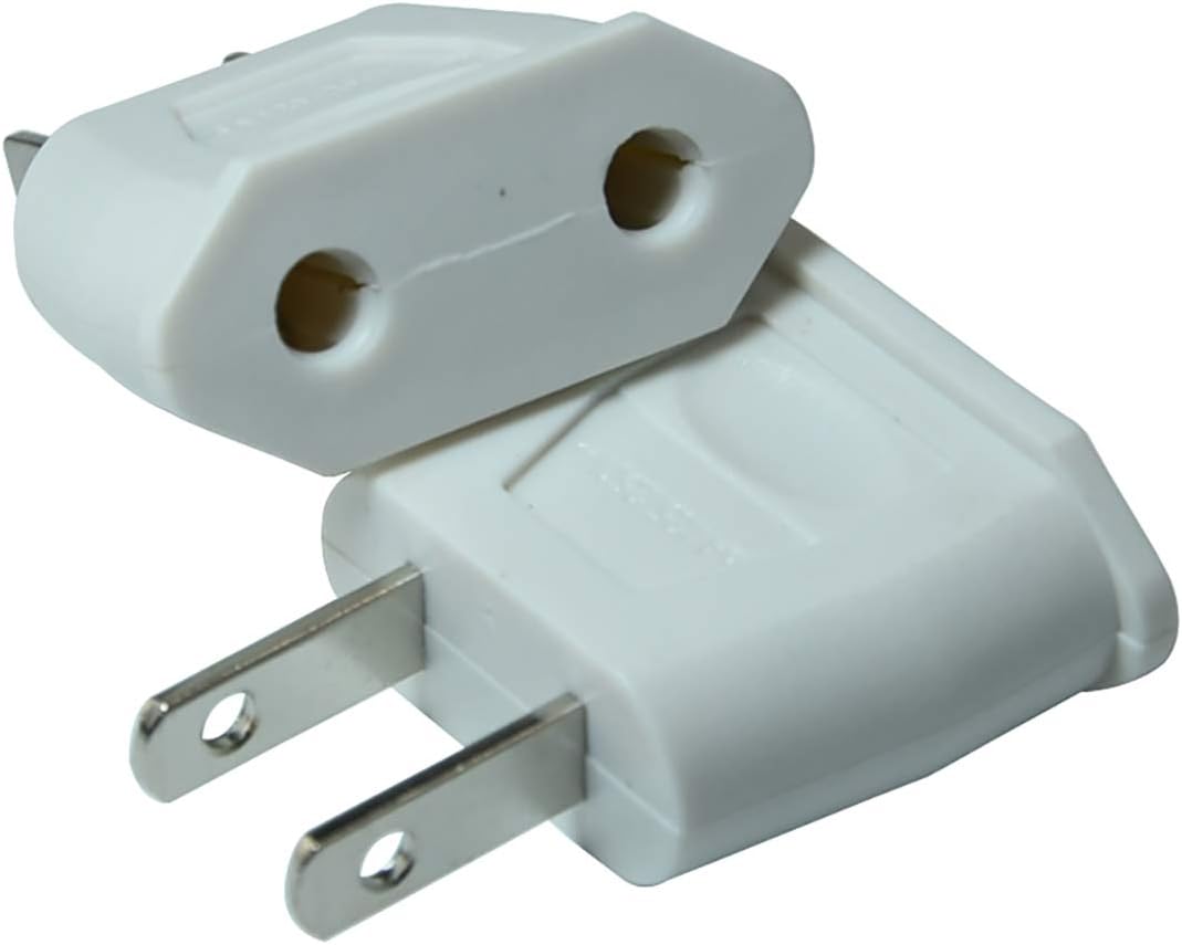 2 unidslote Top EU Euro Europa a Estados Unidos América América de alimentación AC enchufe de pared convertidor adaptador de viaje uso doméstico