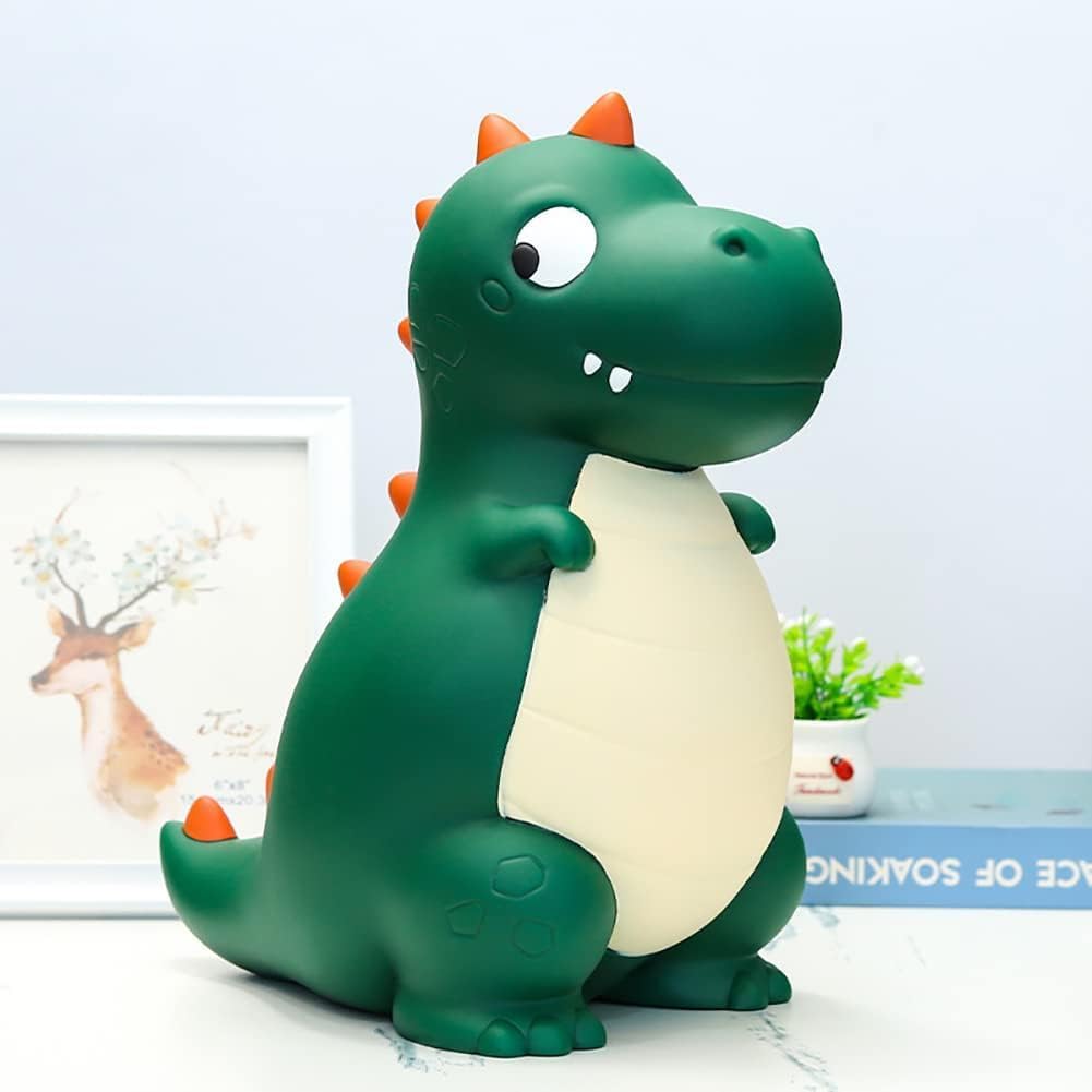 LANKIN Alcancía de dinosaurio para niños, bonita alcancía de dinero, banco de monedas de plástico para niños, el mejor regalo de cumpleaños,