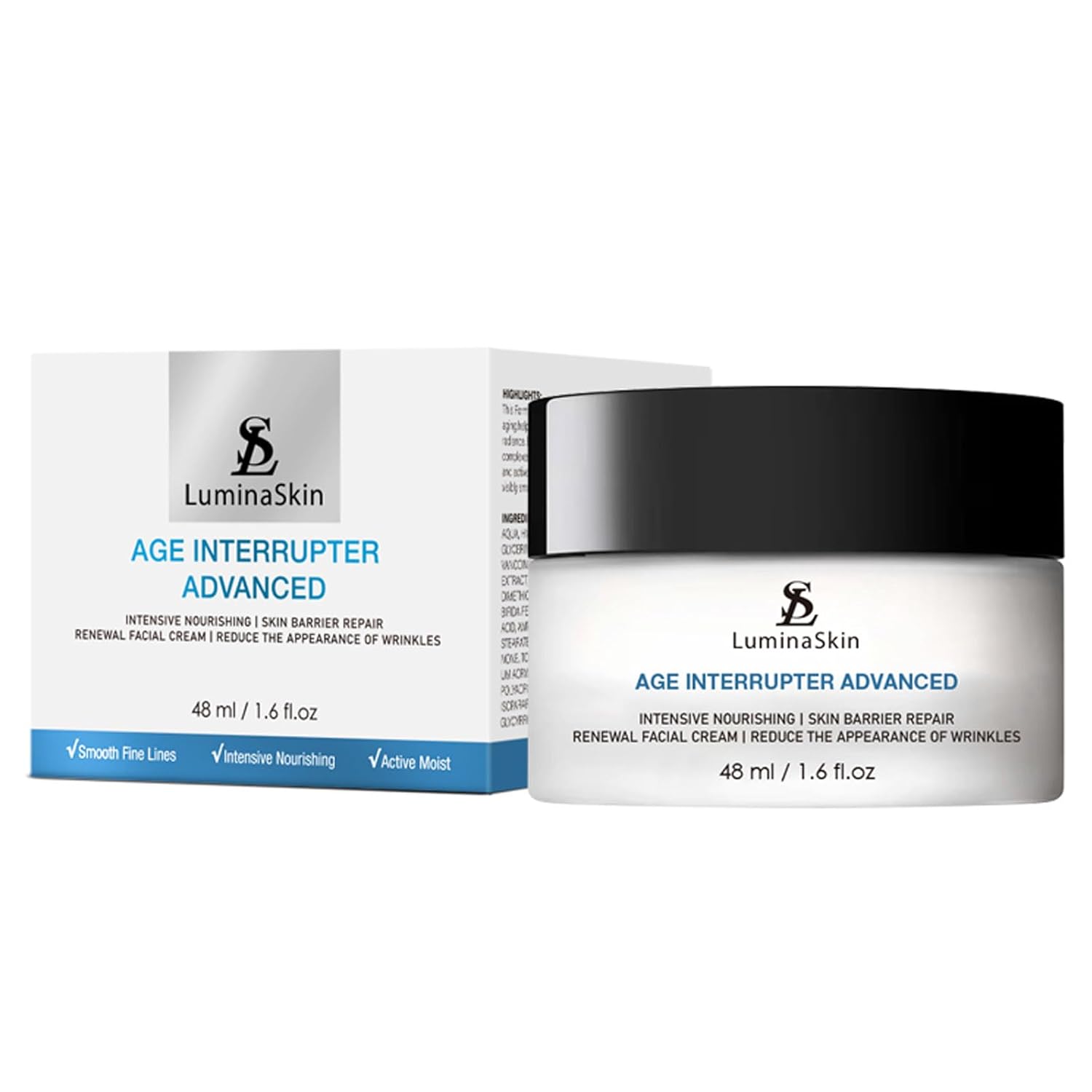 Age Interrupter Advanced Cream Hidratante nutritivo intensivo para la piel – Reparación de barrera cutánea – Crema facial renovadora, reduce la