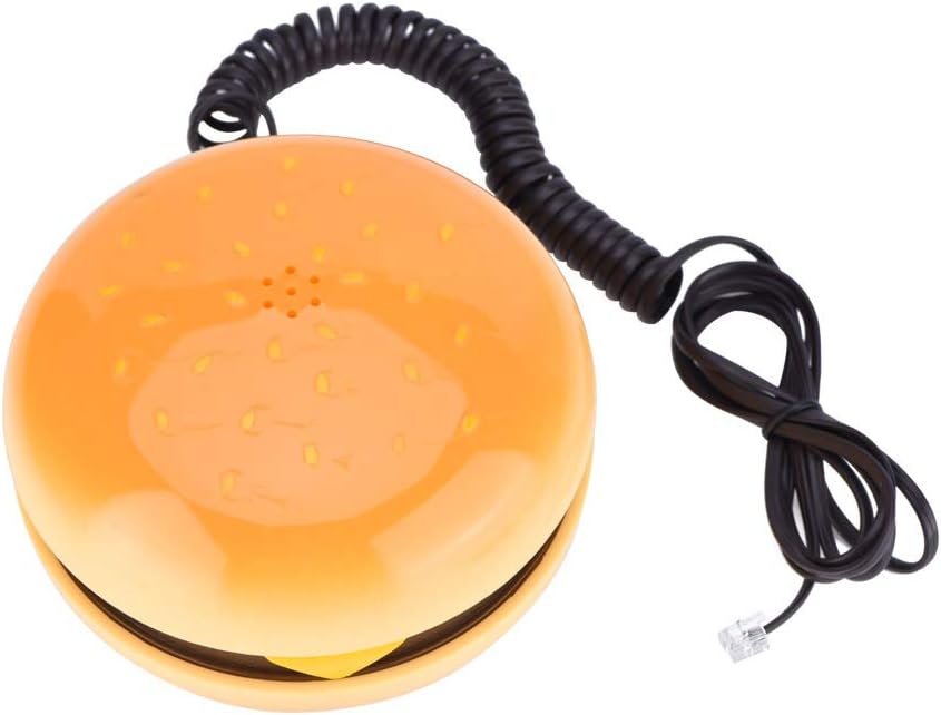 Teléfono emulacional de hamburguesas,Teléfono novedoso de línea fija con cable,Marcación de frecuencia de voz, Flash,Último número Redail