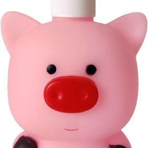 Dispensador de jabón de manos recargable de vinilo Pink Pig Dispensador de champú botella desinfectante de 11 oz para bebés niños adultos para Dispensador de jabón de manos recargable de vinilo Pink Pig Dispensador de champú botella desinfectante de 11 oz para bebés niños adultos para