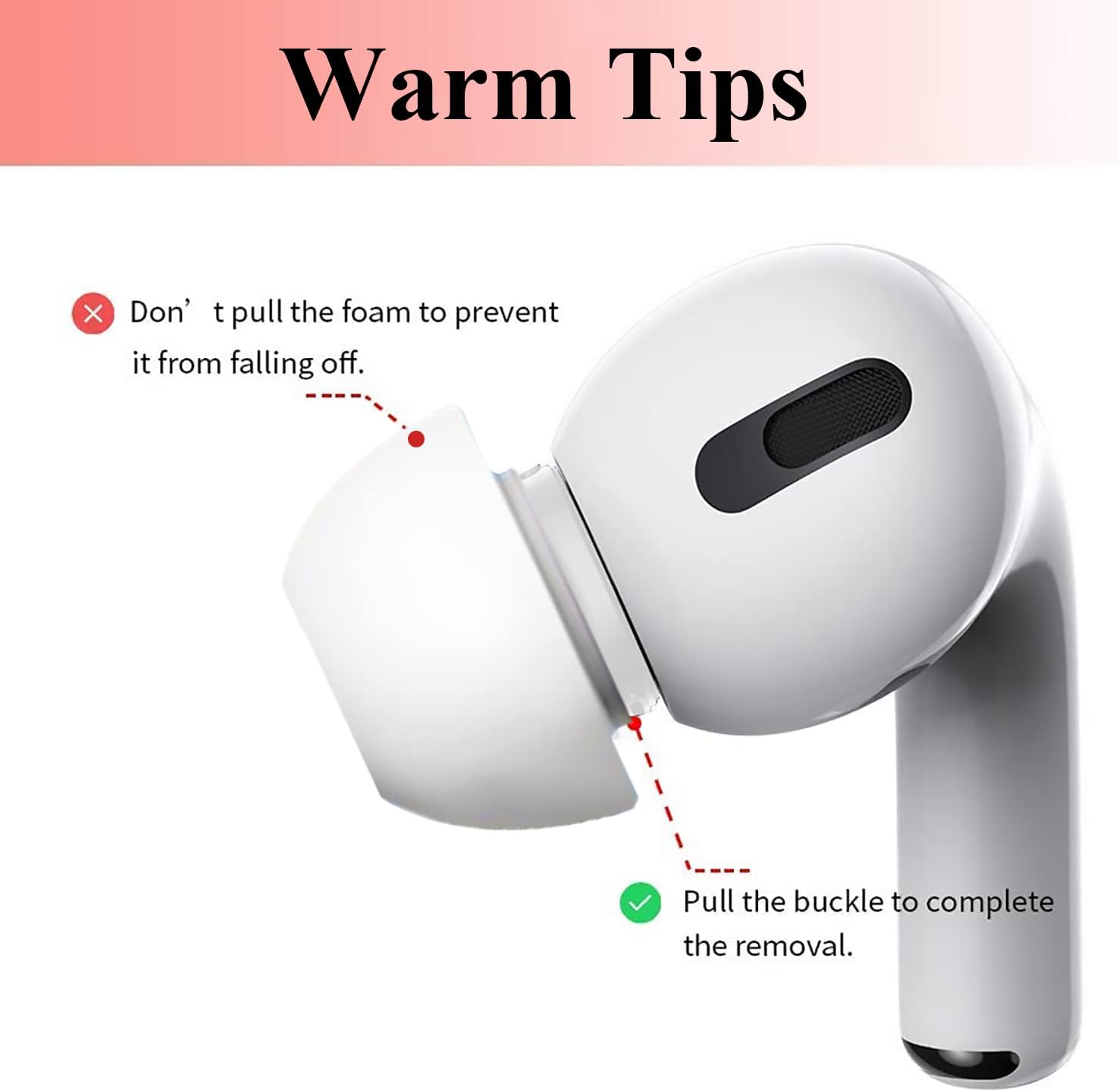 3 pares de auriculares de repuesto con orificio de reducción de ruido, tapones de silicona suave, compatibles con auriculares Bluetooth Airpods Pro