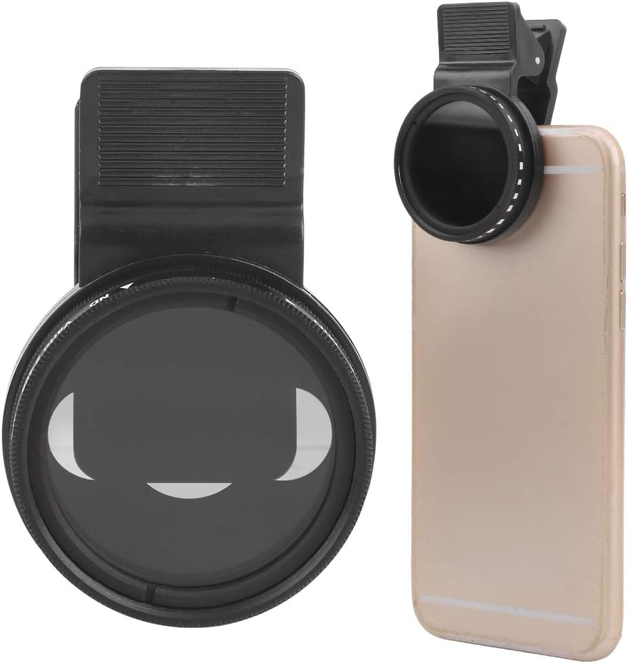 Veledge – Filtro de lente ND ajustable de 1.457 in ND2 400, densidad neutra, alta transmisión de luz, marco de aluminio ligero, reduce la luz y