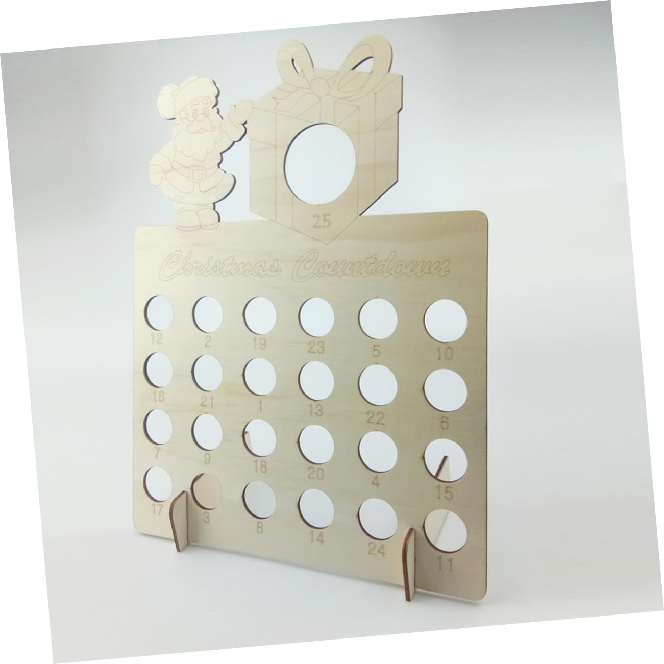 Abaodam 3 Pcs Christmas Countdown Calendar Christmas Block Calendar Holiday Advent Christmas Advent Calendar Countdown Chocolate Display Stand
