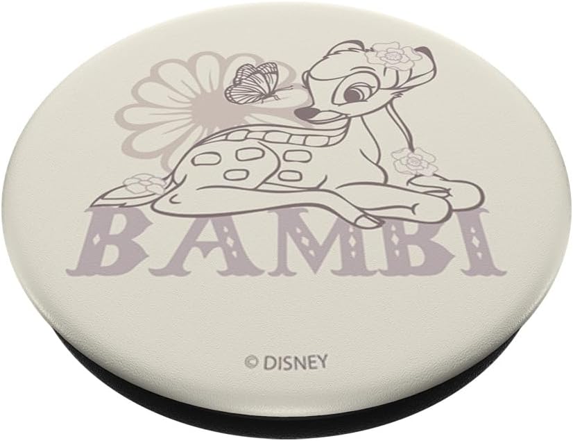 Disney Bambi Simple Flower Portrait PopSockets PopGrip agarre intercambiable para teléfonos y tabletas