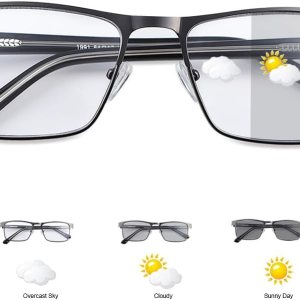 YIMI Lentes de sol fotocromáticos para miopía con bisagra de resorte UV400, lentes de sol con luz azul para hombres y mujeres (negro, -2.5, YIMI Lentes de sol fotocromáticos para miopía con bisagra de resorte UV400, lentes de sol con luz azul para hombres y mujeres (negro, -2.5,