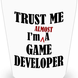 Cute Gifts Idea for Game Developer Designer Trainee Shot Glass Tequila Shotglass Novelty Drinkware – Aspiring Video Gaming Design Dev Team Cute Gifts Idea for Game Developer Designer Trainee Shot Glass Tequila Shotglass Novelty Drinkware – Aspiring Video Gaming Design Dev Team