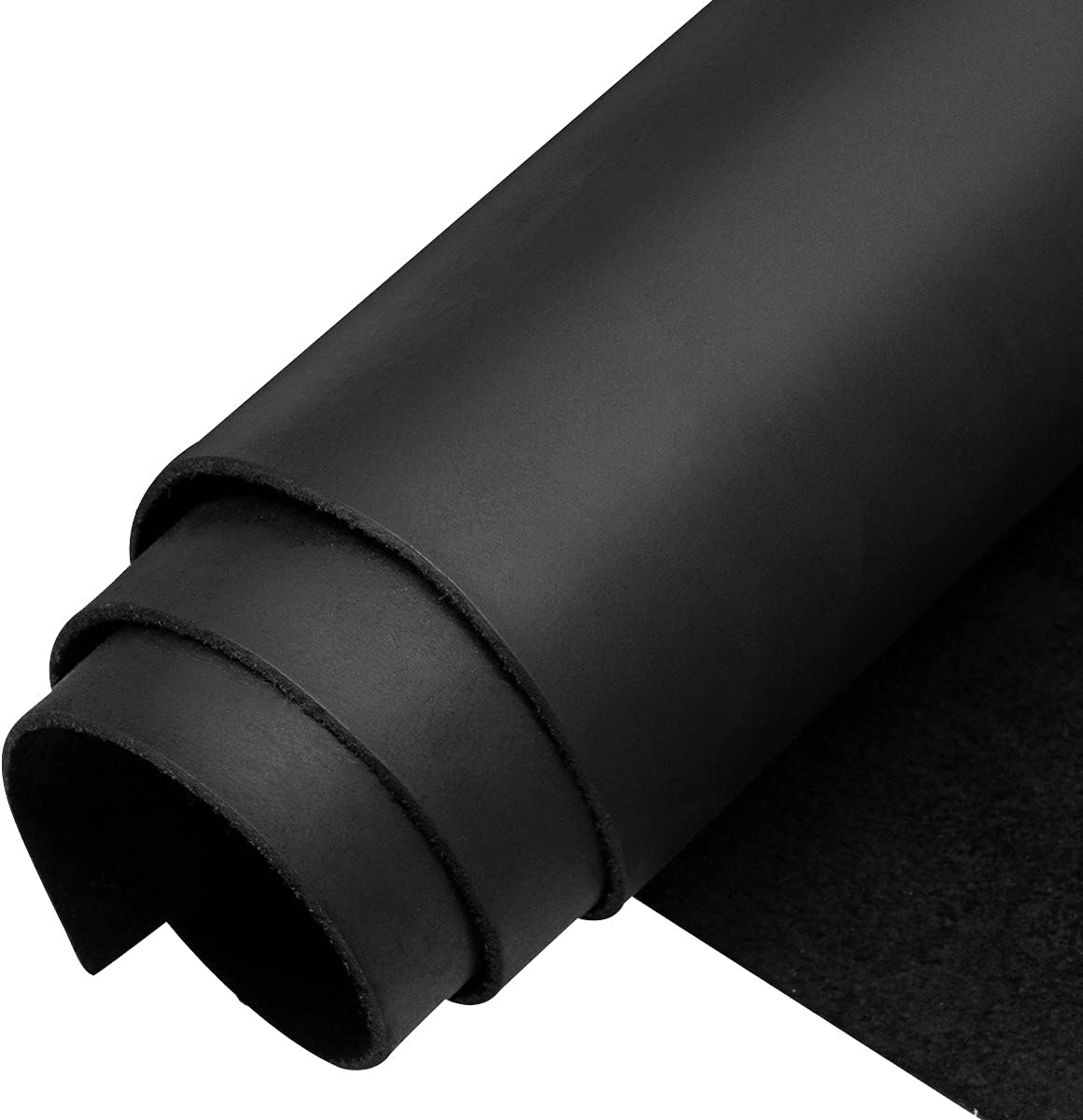 Hojas de cuero negro para manualidades, herramientas de cuero, cuadradas, de 0.071-0.083 in de grosor, piezas de cuero de grano completo, cuero de