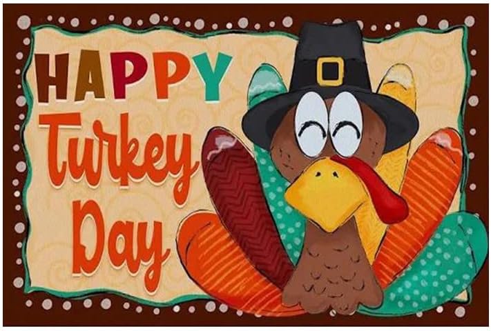 Tapete delantero para interiores y exteriores, felpudo de feliz día del pavo, decoración del día de Acción de Gracias, tapete de puerta de baño,