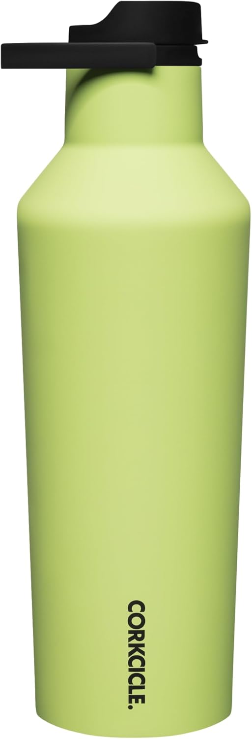 Corkcicle Botella de agua de viaje aislada de acero inoxidable con triple aislamiento, tapa de sorbo rápido de fácil agarre, mantiene las bebidas
