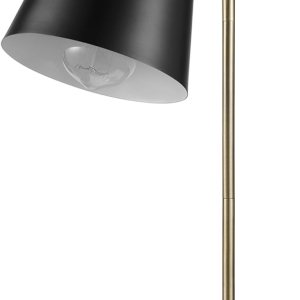 Globe Electric 61000055 Lámpara de escritorio de 18 pulgadas, acabado de latón mate, pantalla de metal negro mate, junta de pivote, interruptor Globe Electric 61000055 Lámpara de escritorio de 18 pulgadas, acabado de latón mate, pantalla de metal negro mate, junta de pivote, interruptor