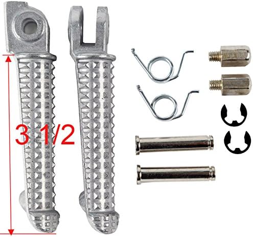 XMT-MOTO – Reposapiés delanteros para Yamaha YZF R1 1998-2022, R1S R1M 2015-2022, YZF R6 1999-2020, YZF R6S 2003-2009, plateado