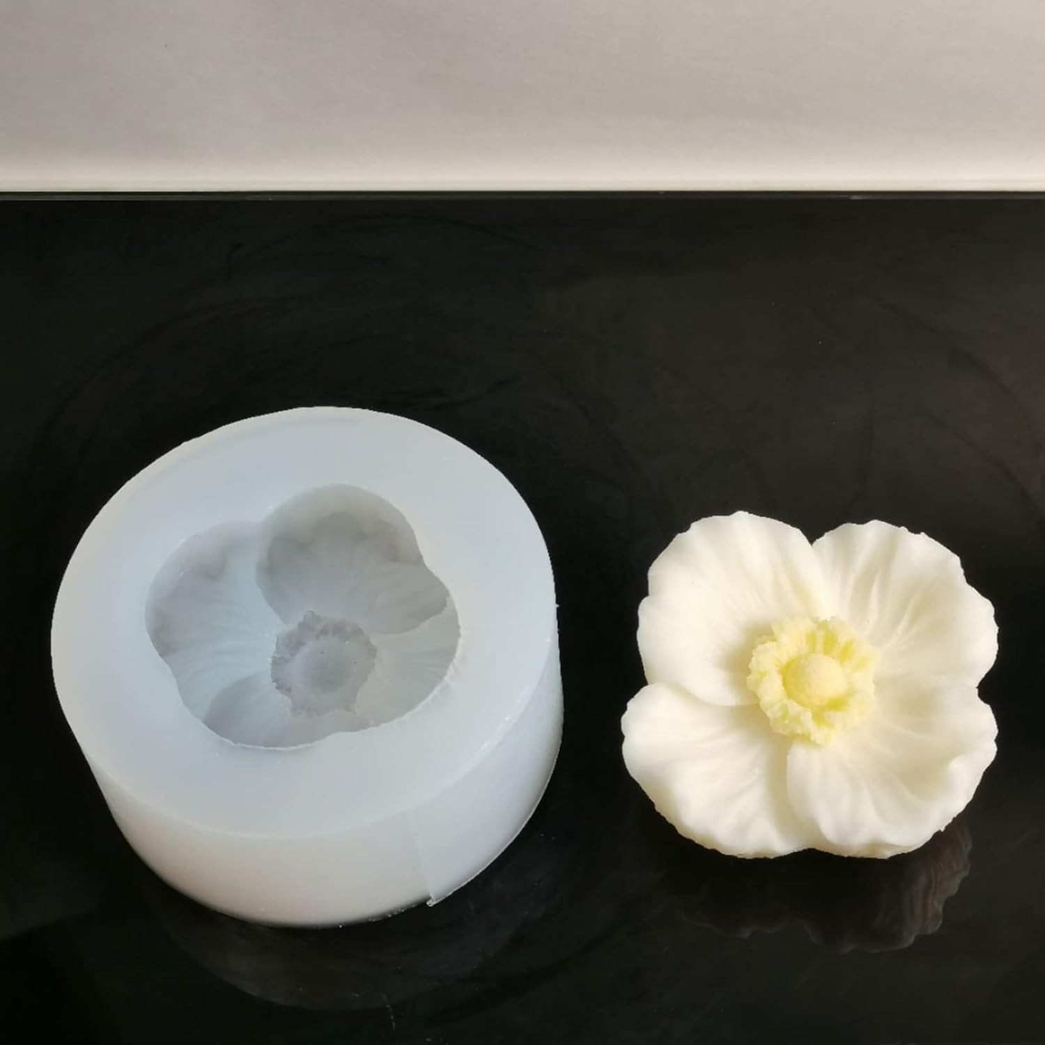 Molde de silicona para velas de flores de amor de cuatro hojas, molde de jabón para fondant, pastel de chocolate, caramelo, molde para hornear,