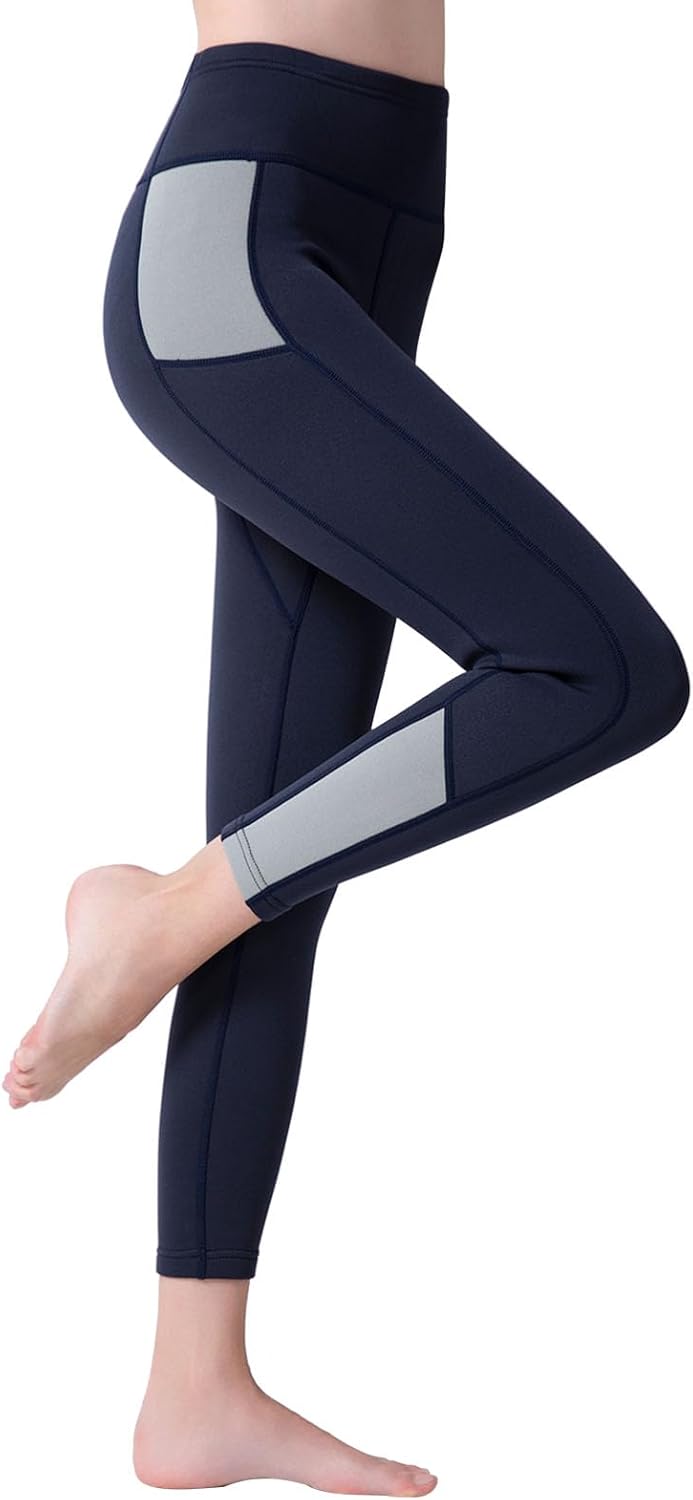GoldFin Pantalones de neopreno para mujer, pantalones de neopreno de 0.079 pulgadas que mantienen el calor para aeróbicos acuáticos, buceo, surf,