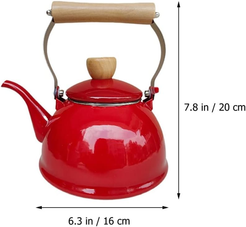 OSALADI Olla de inducción de cafetera de caldera de esmalte espesada