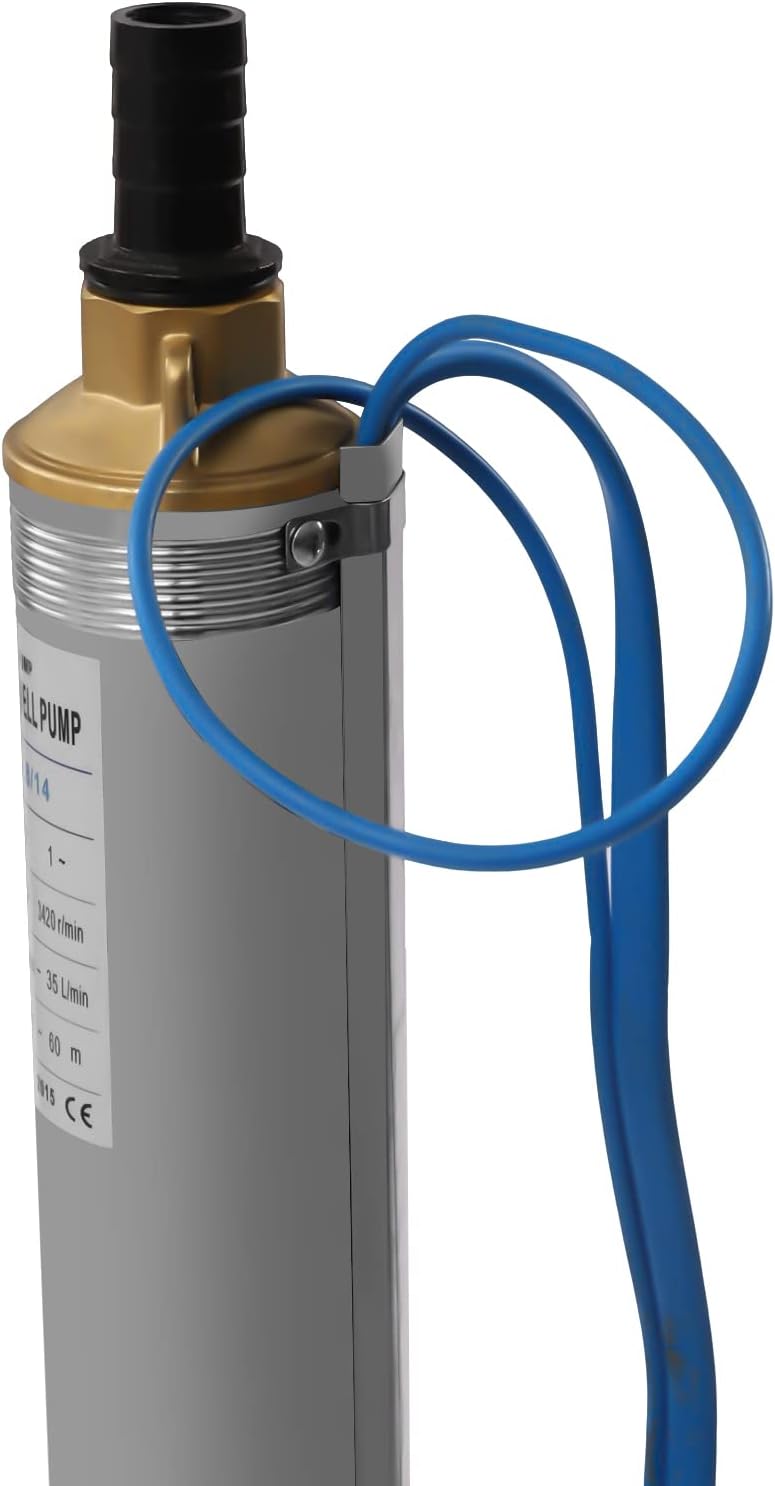 Bombas sumergibles con caja de control, 3 “OD Pipe 110V60HZ 0.37KW 0.5HP Bomba sumergible de pozo de acero inoxidable Bomba de pozo sumergible de 1