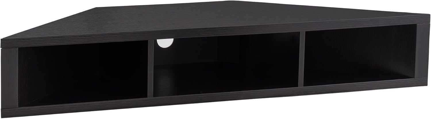 247 Shop at Home Moderno soporte de TV flotante francés de 47 pulgadas con almacenamiento, estante de esquina flotante para pared, centro de