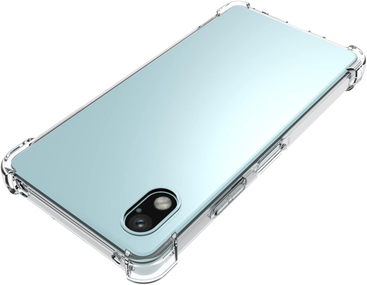 USTIYA Caso para Sony Xperia Ace III 3 Clear TPU cuatro esquinas cubierta protectora transparente suave funda