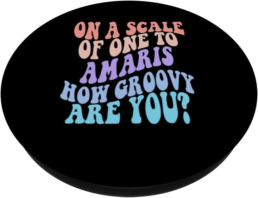 AMARIS – Amaris lindo retro para niñas, Groovy AMARIS con nombre personalizado, PopSockets estándar PopGrip