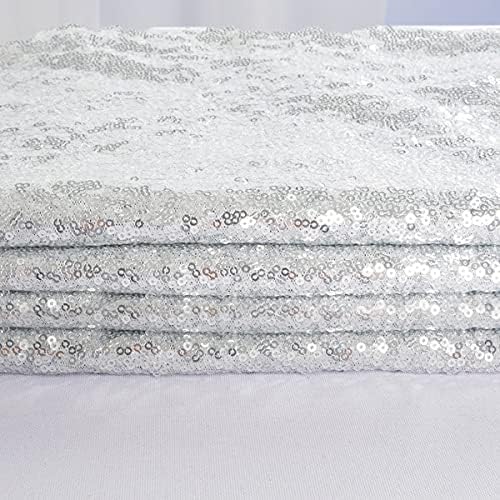ShiDianYi Mantel glamoroso de lentejuelas de 1 yarda para mesa de postre de boda, 49.2 in de ancho