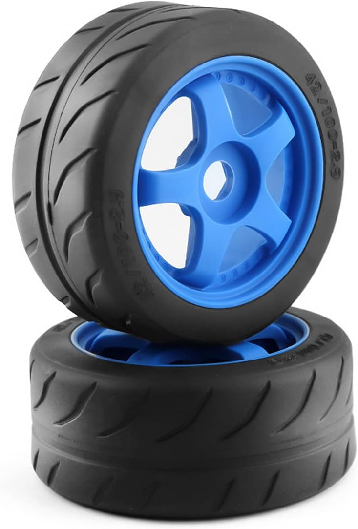 NUHUi Un juego de neumáticos universales RC para Slash 2WD 18 ARRMA17 Infraction Limitless Best Gift F1 4.01 pulgadas de diámetro (4 piezas) (azul)