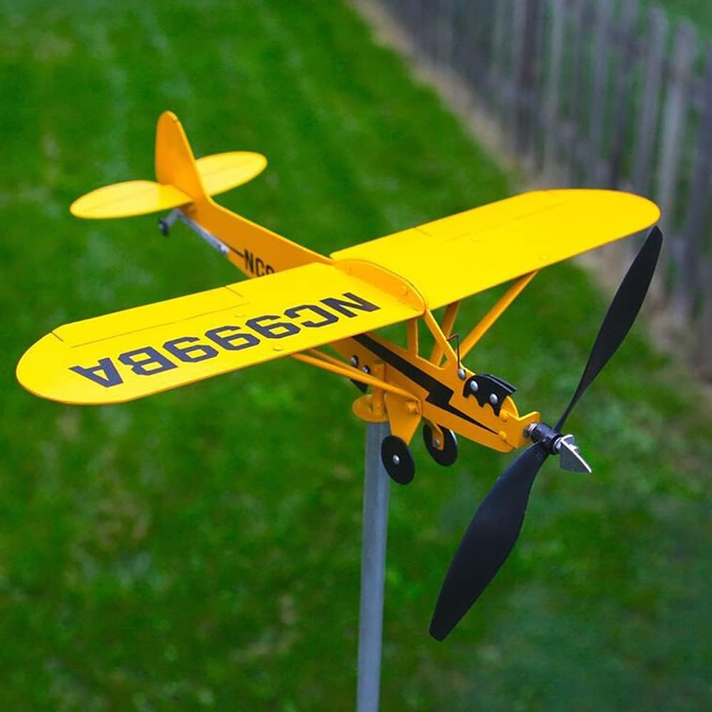 Piper J3 Cub – Molino de viento para avión, veleta meteorológica de avión, instrumento de medición de viento, veleta de metal para el clima, regalo
