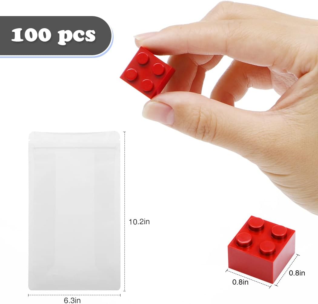 Unirolic Juego de ladrillos de construcción clásicos, 100 piezas de bloques de construcción básicos de 2 x 2 pulgadas, juguetes de construcción