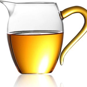 Jarra de vidrio para servir leche con boquilla, Gong Dao Bei o Cha Hai para té Kung Fucafé o crema taza para compartir HB-GB-2 (11.8 oz 11.8 fl oz) Jarra de vidrio para servir leche con boquilla, Gong Dao Bei o Cha Hai para té Kung Fucafé o crema taza para compartir HB-GB-2 (11.8 oz 11.8 fl oz)