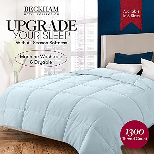 Beckham Hotel Collection Serie 1300 – Edredón de lujo relleno sintético, hipoalergénico, para todas las estaciones, para cama twintwin XL color