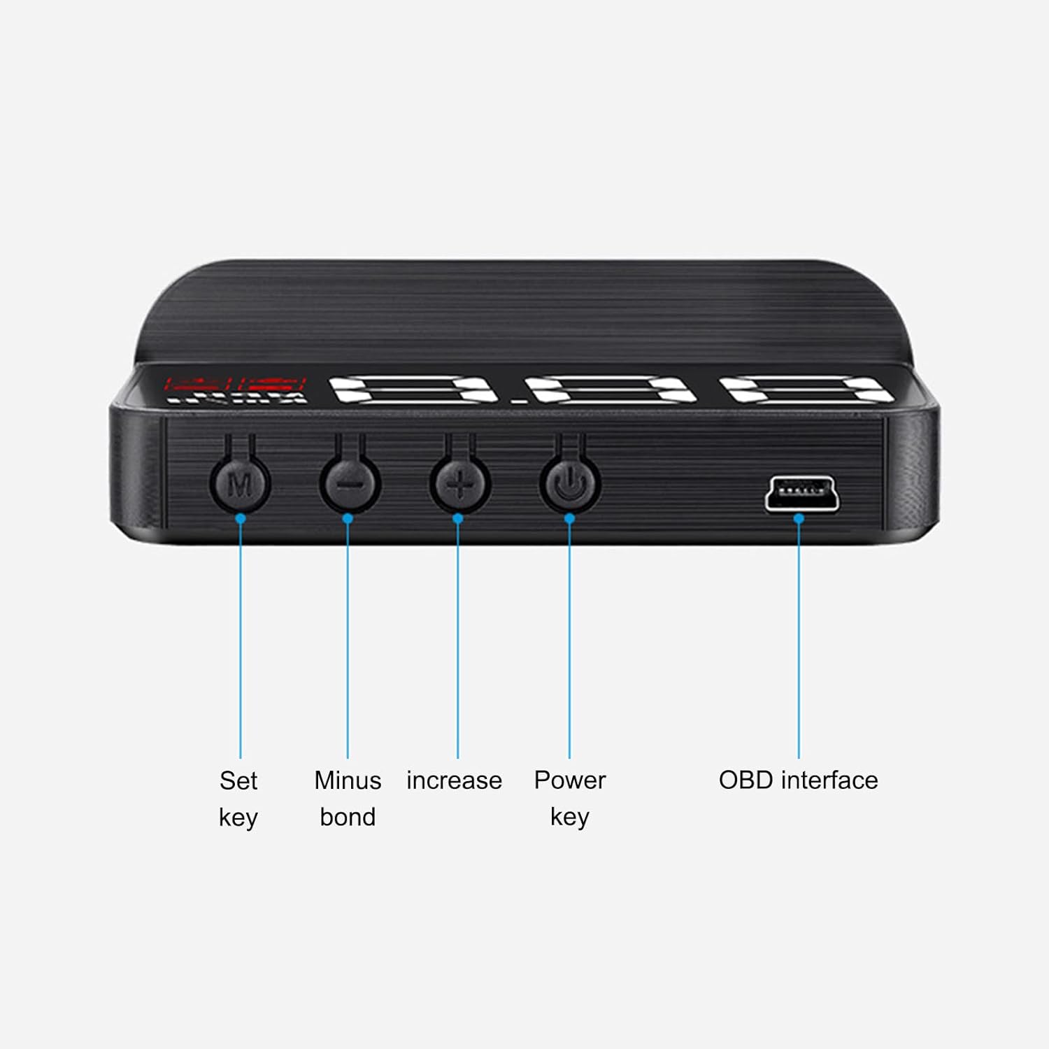 Pantalla de cabeza, GPS universal HUD, interfaz USB del velocímetro, velocidad, dirección de conducción, sobrevelocidad, código de error claro, para