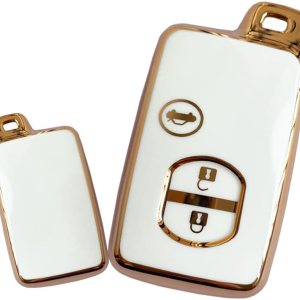HIBEYO Para Toyota 86 Crown Mark X Camry Prius Wish Ractis Avensis Aqua IQ Vitz Land Cruiser Prado Key Fob Accesorios Cubierta de llave Smart Key HIBEYO Para Toyota 86 Crown Mark X Camry Prius Wish Ractis Avensis Aqua IQ Vitz Land Cruiser Prado Key Fob Accesorios Cubierta de llave Smart Key