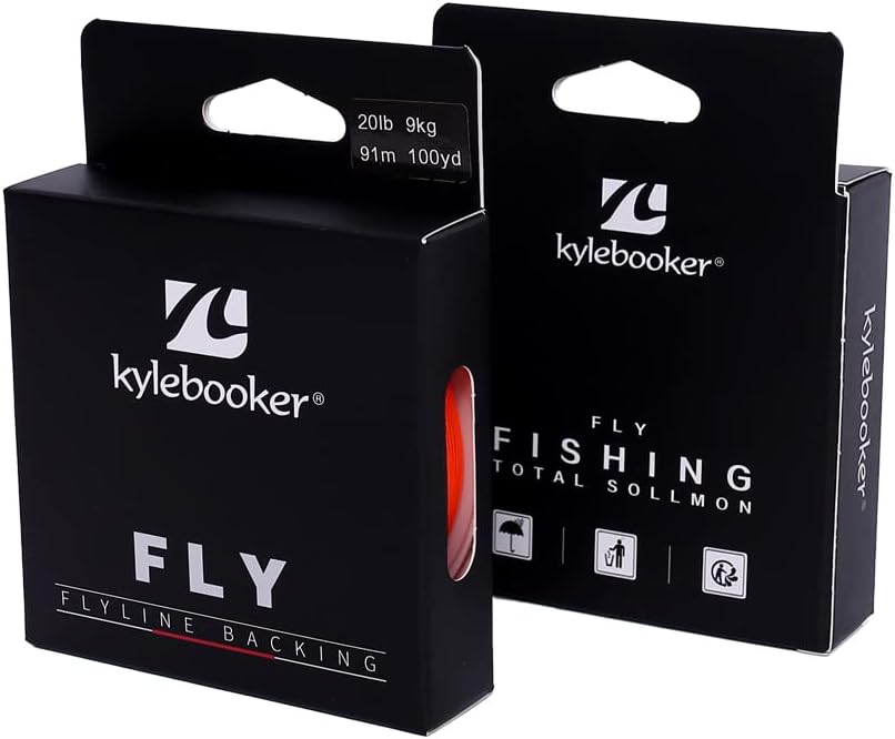 Kylebooker Pesca con mosca Dacron Trenzado Línea de Respaldo Resistente a la Abrasión Trucha Fly Line 20lb30lb