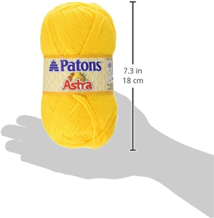 Patons Astra – Ovillo de lana, 1.75 onzas, color amarillo