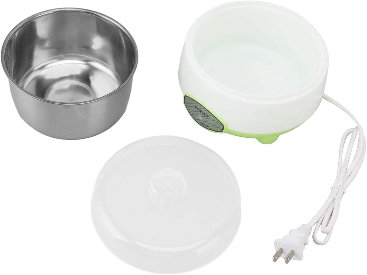 Pequeña máquina para hacer yogur de 15 W, máquina compacta para hacer yogur con recipiente de acero inoxidable reutilizable, para yogur orgánico en