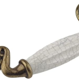 MuDuJia Paquete de 4 tiradores de cajón de cerámica de 4 12 pulgadas, tiradores de cajón de bronce antiguo para pomos de armario de cocina, 4.5 MuDuJia Paquete de 4 tiradores de cajón de cerámica de 4 12 pulgadas, tiradores de cajón de bronce antiguo para pomos de armario de cocina, 4.5