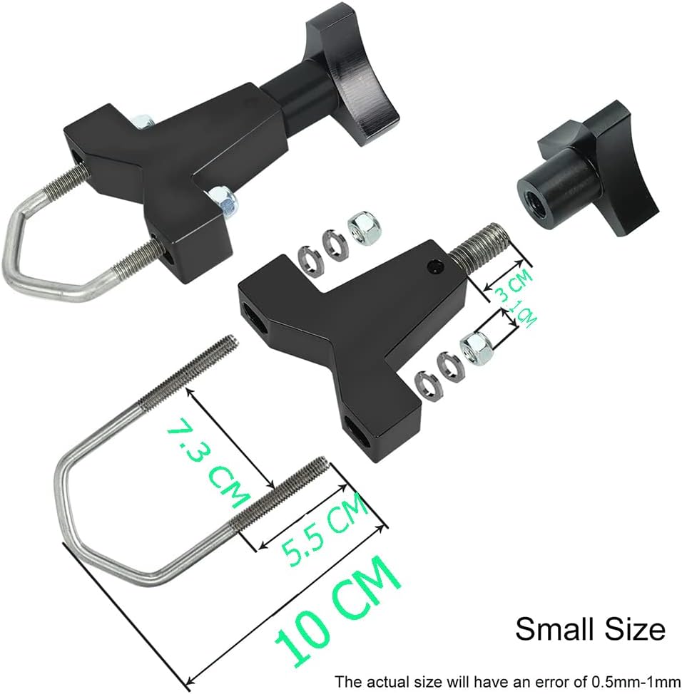 Soporte de tubo de gato de elevación alta de 1-2.5 pulgadas (redondocuadrado) compatible con vehículos, camiones, SUV, RZR Offroad Polaris (negro)