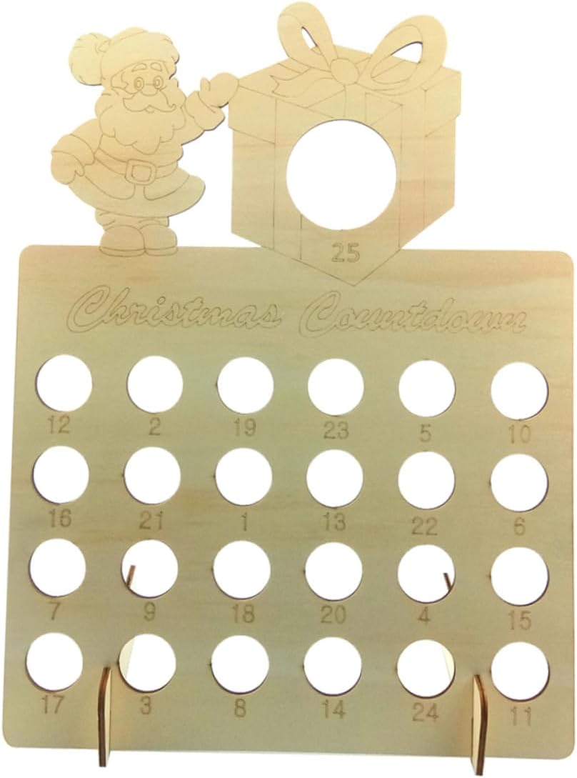 Abaodam 3 Pcs Christmas Countdown Calendar Christmas Block Calendar Holiday Advent Christmas Advent Calendar Countdown Chocolate Display Stand