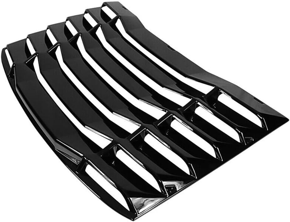 ZR – Parasol para ventana trasera, color negro brillante, plástico ABS