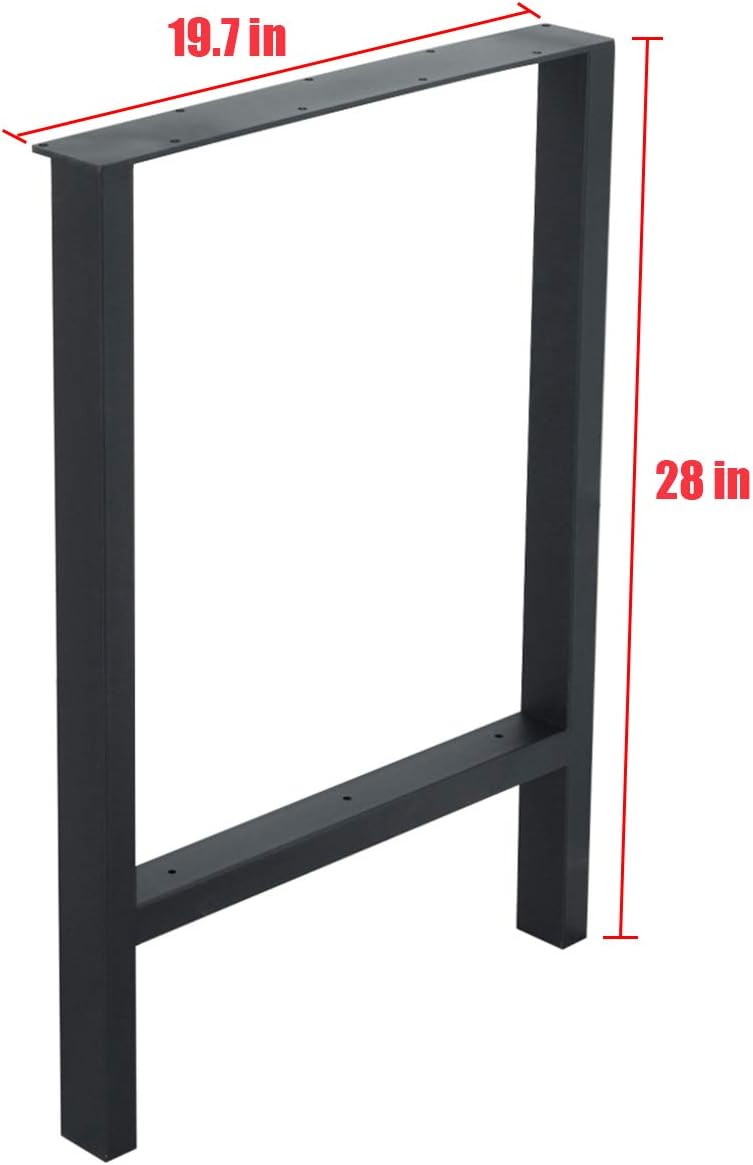 2 patas de metal para muebles, patas modernas de escritorio de oficina, soportes de patas de mesa rústicas industriales resistentes para café,