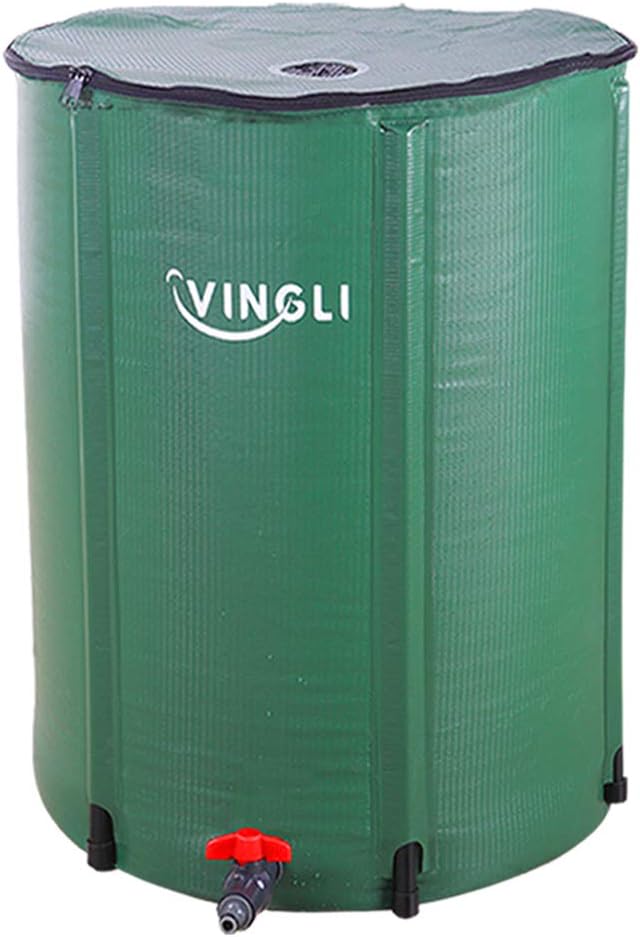 VINGLI – Barril de lluvia plegable de 66 galones, tanque portátil de almacenamiento de agua, sistema de recogida de agua de lluvia, contenedor de